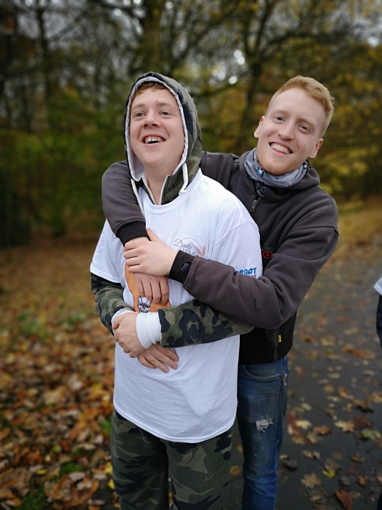 Outdoors with team member. Hugging.
NEET Bradford Shipley
Adults with Learning Disabilities
Day Service
Garden Centre
