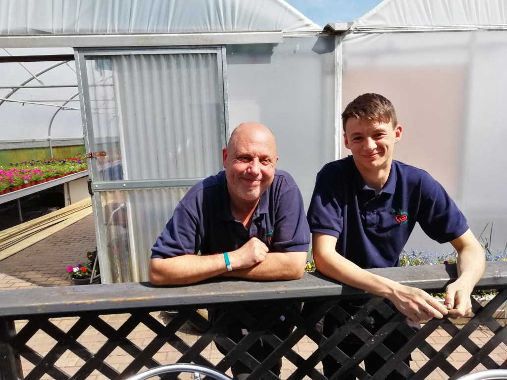 Outside polytunnels with a team member, sunny day and smiling
NEET Bradford Shipley
Adults with Learning Disabilities
Day Service
Garden Centre
